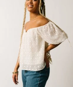FT Boho Caitlyn Puff Sleeve Sweetheart Top | Ivory 13 FT Boho Caitlyn Puff Sleeve Sweetheart Top | Ivory