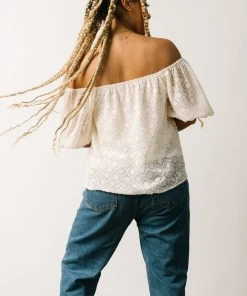 FT Boho Caitlyn Puff Sleeve Sweetheart Top | Ivory 11 FT Boho Caitlyn Puff Sleeve Sweetheart Top | Ivory