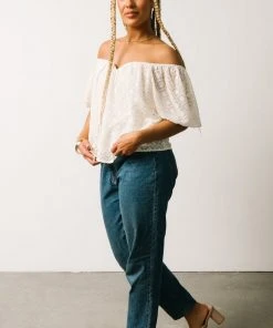 FT Boho Caitlyn Puff Sleeve Sweetheart Top | Ivory 10 FT Boho Caitlyn Puff Sleeve Sweetheart Top | Ivory