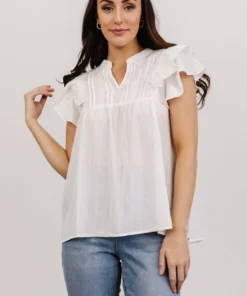 HAY Callie Pleated Top | Off White