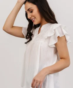 HAY Callie Pleated Top | Off White