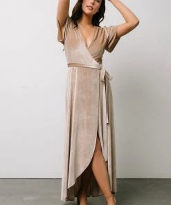 BB Custom Calvin Sparkle Velvet Wrap Dress | Shell