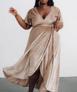 BB Custom Calvin Sparkle Velvet Wrap Dress | Shell