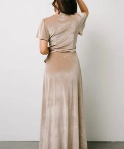 BB Custom Calvin Sparkle Velvet Wrap Dress | Shell