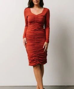 BB Custom Dresses Camden Town Midi Dress | Terracotta