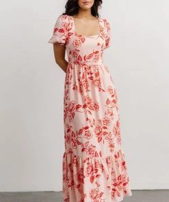 SL Candice Sweetheart Dress | Pink + Red Floral Dresses