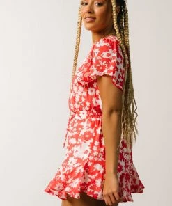 SL Vacation Candy Romper | Coral + White Floral