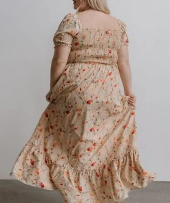 BB Custom Dresses Capri Smocked Maxi Dress | Golden Print 13 BB Custom Dresses Capri Smocked Maxi Dress | Golden Print