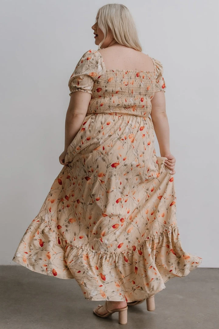 BB Custom Dresses Capri Smocked Maxi Dress | Golden Print 5 BB Custom Dresses Capri Smocked Maxi Dress | Golden Print