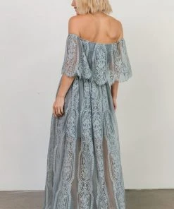 BB Custom Caroline Lace Maxi Dress | Dusty Blue Dresses 14 BB Custom Caroline Lace Maxi Dress | Dusty Blue Dresses
