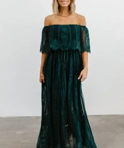 BB Custom Caroline Lace Maxi Dress | Emerald Dresses