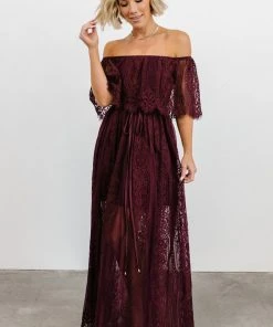 BB Custom Dresses Caroline Lace Maxi Dress | Mulberry