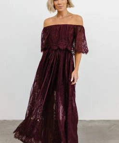 BB Custom Dresses Caroline Lace Maxi Dress | Mulberry