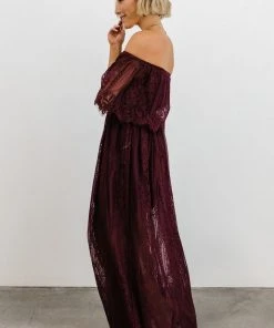 BB Custom Dresses Caroline Lace Maxi Dress | Mulberry