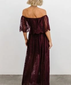 BB Custom Dresses Caroline Lace Maxi Dress | Mulberry
