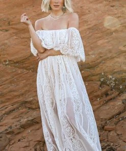 BB Custom Caroline Lace Maxi Dress | Off White 17 BB Custom Caroline Lace Maxi Dress | Off White