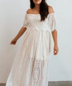 BB Custom Caroline Lace Maxi Dress | Off White 20 BB Custom Caroline Lace Maxi Dress | Off White
