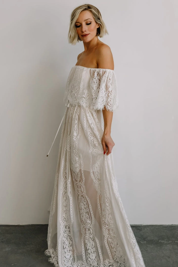 BB Custom Caroline Lace Maxi Dress | Off White 12 BB Custom Caroline Lace Maxi Dress | Off White