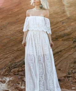BB Custom Caroline Lace Maxi Dress | Off White 18 BB Custom Caroline Lace Maxi Dress | Off White