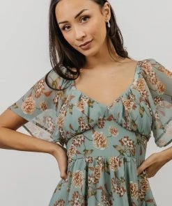 IL Cassidy Maxi Dress | Light Jade Floral Dresses