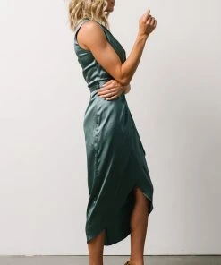 BB Custom Celia One Shoulder Midi Dress | Blue Sage Dresses