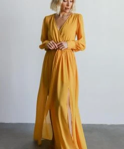 Dresses Celine Maxi Dress | Mustard 14 Dresses Celine Maxi Dress | Mustard