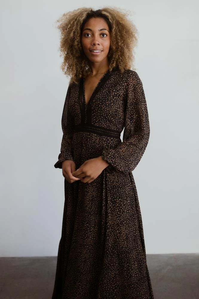 AK Dresses Cha Cha Print Maxi Dress | Black 4 AK Dresses Cha Cha Print Maxi Dress | Black