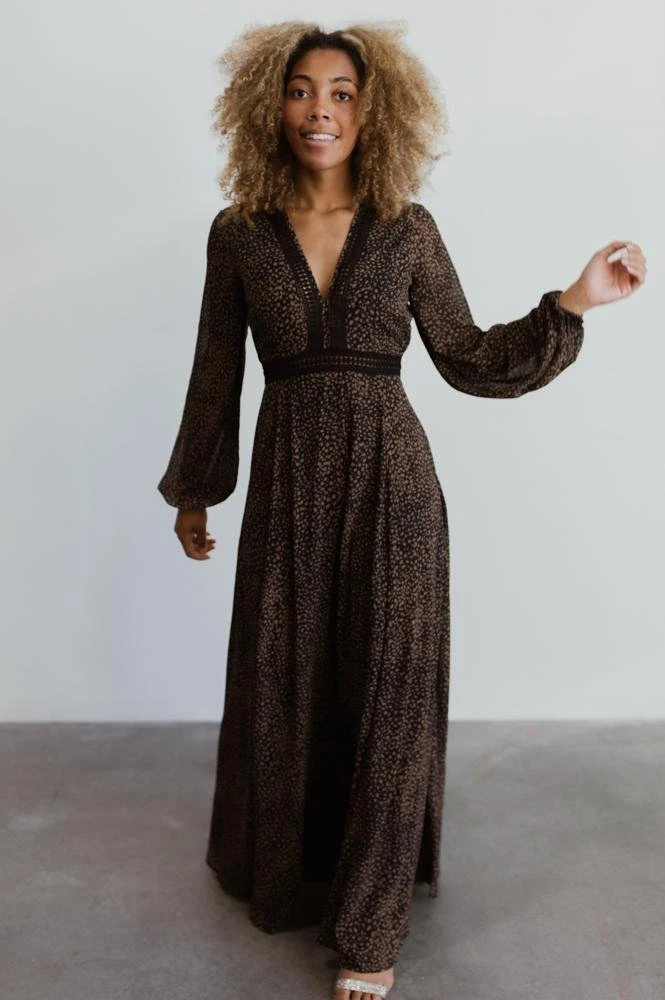 AK Dresses Cha Cha Print Maxi Dress | Black 1 AK Dresses Cha Cha Print Maxi Dress | Black