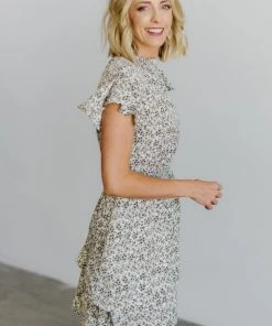 HAY Chanel Floral Dress | Ivory Dresses