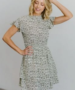 HAY Chanel Floral Dress | Ivory Dresses