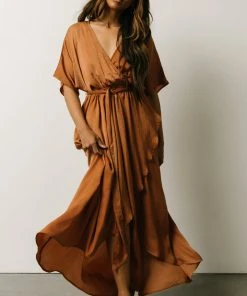 DD Cherish Kimono Maxi Dress | Camel