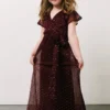 BB Custom Child Grace Sparkle Gown | Mulberry