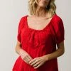 IL Cielo Embroidered Top | Cherry Red