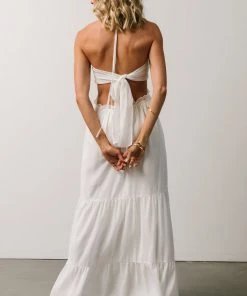 DD Cinque Terre Tie Maxi Dress | White