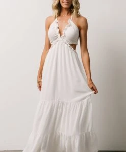 DD Cinque Terre Tie Maxi Dress | White