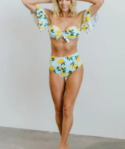 EN Swim Citrus Gingham High Waisted Bikini Bottom | Light Blue 12 EN Swim Citrus Gingham High Waisted Bikini Bottom | Light Blue