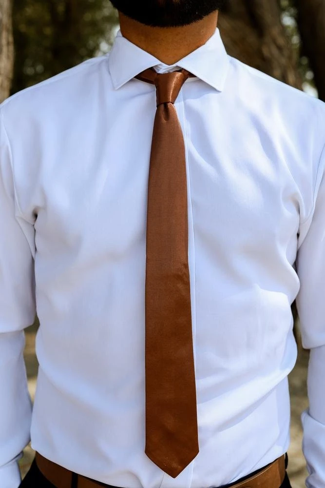 BB Custom Baltic Born Exclusive Classic Satin Tie | Bronze 1 BB Custom Baltic Born Exclusive Classic Satin Tie | Bronze