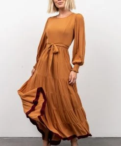 IL Dresses Colbie Tiered Maxi Dress | Camel