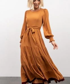 IL Dresses Colbie Tiered Maxi Dress | Camel