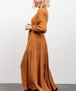 IL Dresses Colbie Tiered Maxi Dress | Camel