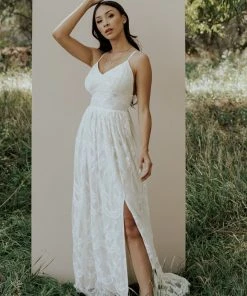 JH Dresses Cozette Lace Gown | White