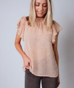 HAY Tops Devri Print Top | Camel