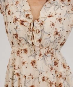 AK Doris Mini Dress | Cream Floral