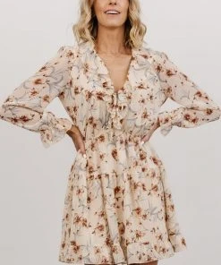 AK Doris Mini Dress | Cream Floral