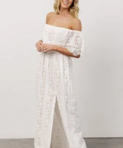Soi Dove Lace Off Shoulder Maxi Dress | White Dresses 13 Soi Dove Lace Off Shoulder Maxi Dress | White Dresses
