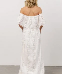 Soi Dove Lace Off Shoulder Maxi Dress | White Dresses 10 Soi Dove Lace Off Shoulder Maxi Dress | White Dresses