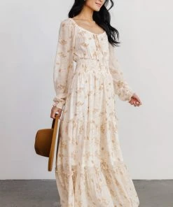 BB Custom Eden Smocked Maxi Dress | Golden Print