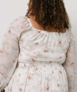 BB Custom Eden Smocked Maxi Dress | Mauve Print