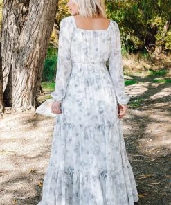 BB Custom Eden Smocked Maxi Dress | Slate Print