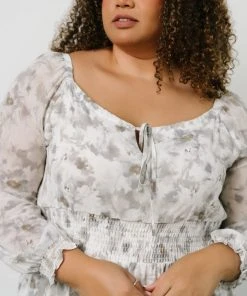 BB Custom Eden Smocked Maxi Dress | Slate Print